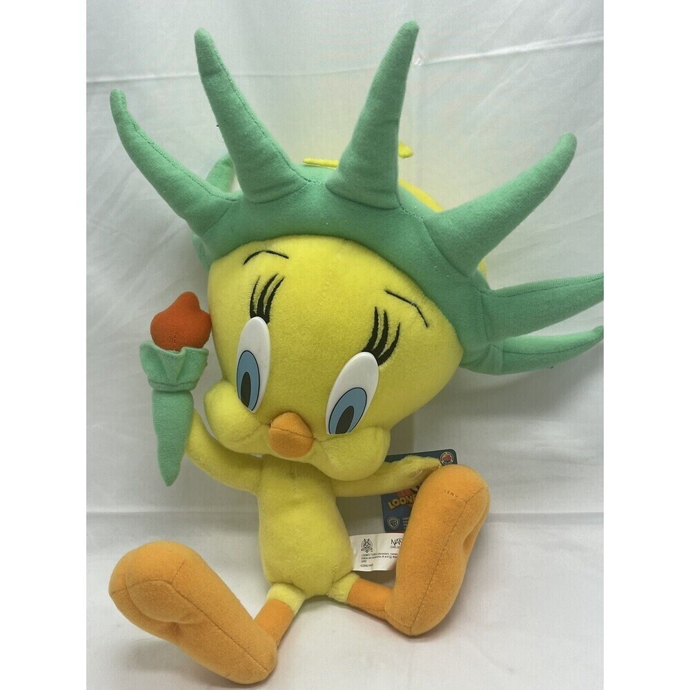 Looney Tunes Tweety Bird Statue Of Liberty Plush 2001 Nanco 12” Stuffed Animal